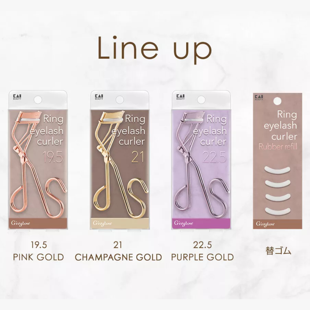 Ảnh Bấm mi KAI chuyên dụng thân thép không rỉ dành cho các dáng mắt khác nhau KAI RING EYELASH CURLER R19.5, R21, R22.5 2