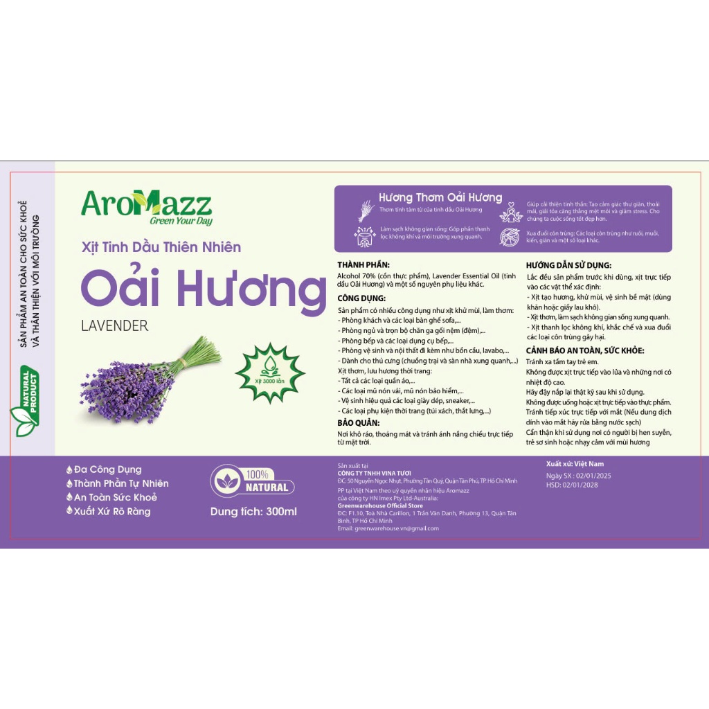 Thiết kế của Lọ Tinh Dầu Thiênhiên