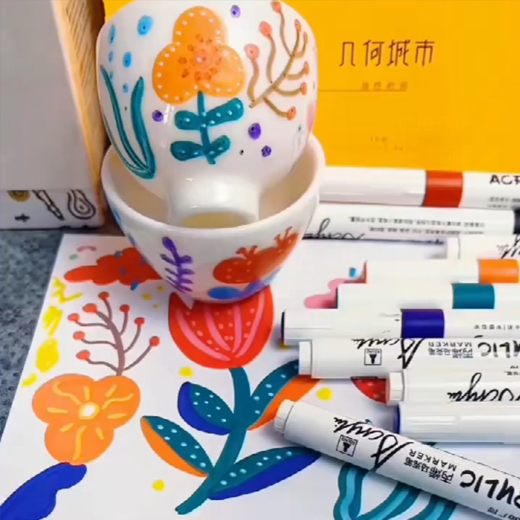 [Tết Cào là có quà] Bút Màu Acrylic Marker phi hành gia Y-06 80-120 Màu Cao Cấp Vẽ