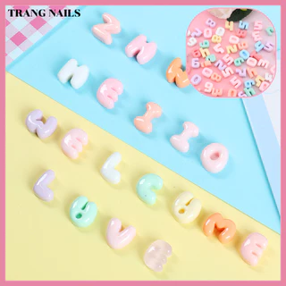 Charm Chữ Đục Mini Trang Trí Tiểu Cảnh,Handmade Ốp Lưng,Bình Nước,Nón Bảo Hiểm,KẹpTóc [1 cái ]-Trang Nails