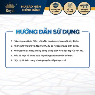Mũ bảo hiểm xe máy 3/4 Royal M139 kính âm design cá tính nhiều size dành cho nam nữ chính hãng