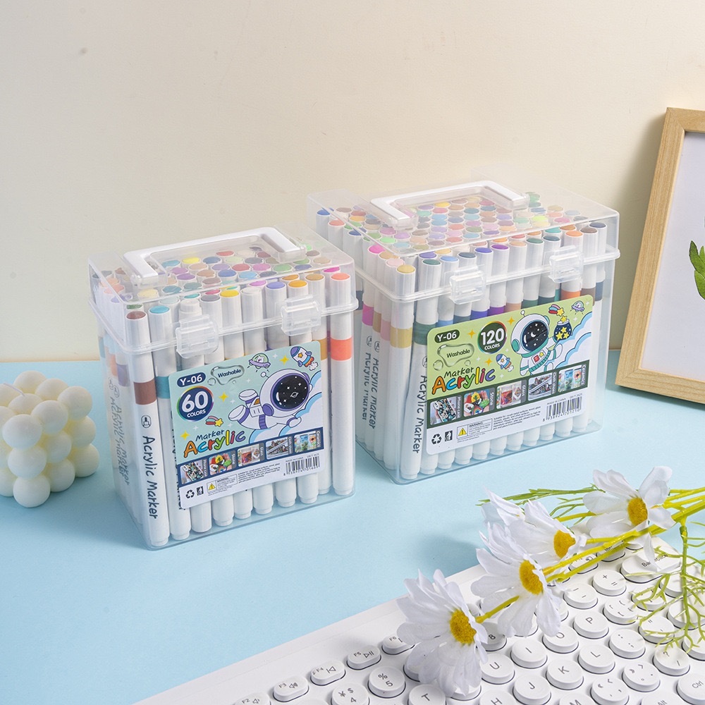 [Tết Cào là có quà] Bút Màu Acrylic Marker phi hành gia Y-06 80-120 Màu Cao Cấp Vẽ