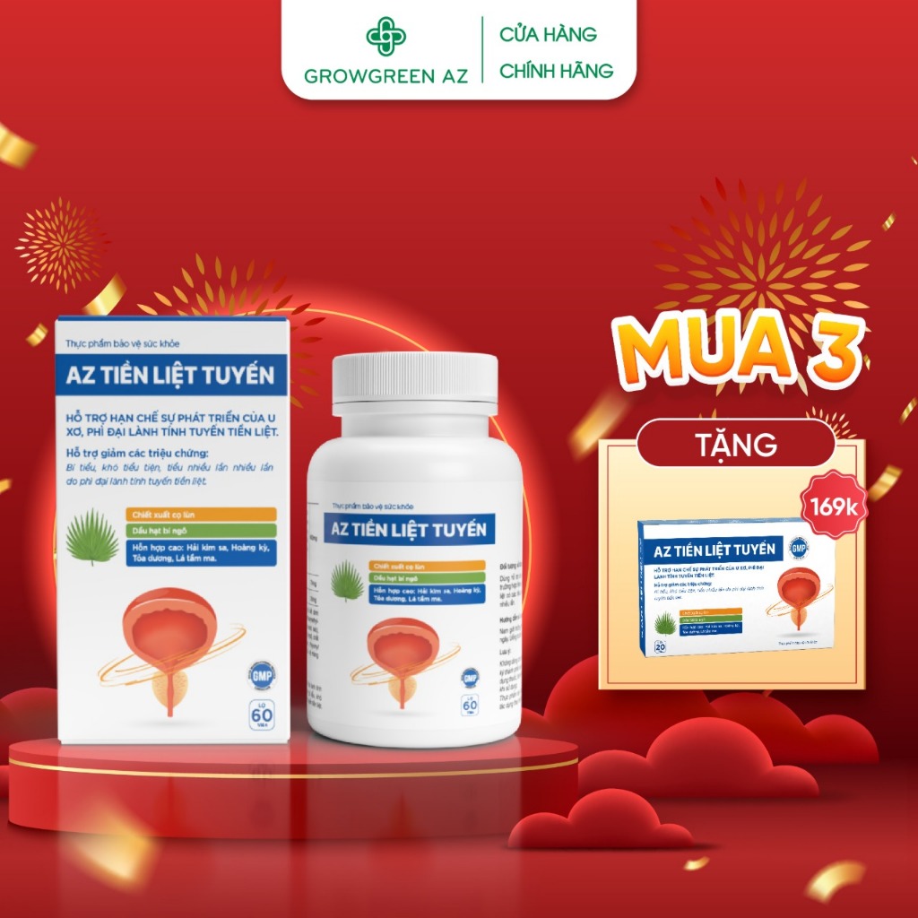 Ảnh Viên tiểu đêm hỗ trợ giảm u xơ phì đại tuyến tiền liệt, bí tiểu, tiểu nhiều lần - Growgreenaz 1
