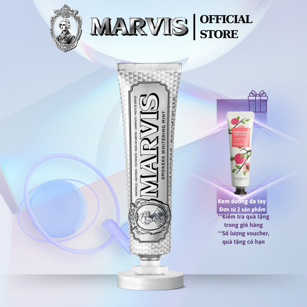 Ảnh Kem Đánh Răng Marvis Smokers Whitening Mint 85ml - MARVIS Chính Hãng 1