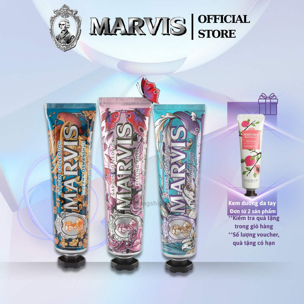 Ảnh Kem Đánh Răng Marvis Limited Editions Kissing Rose, Sinuous Lily, Dreamy Osmanthus – MARVIS 1