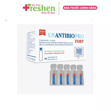 Men vi sinh Usantibio Pro bổ sung vi khuẩn có ích, hỗ trợ cân bằng hệ vi sinh đường ruột, hỗ trợ giảm rối loạn tiêu hóa