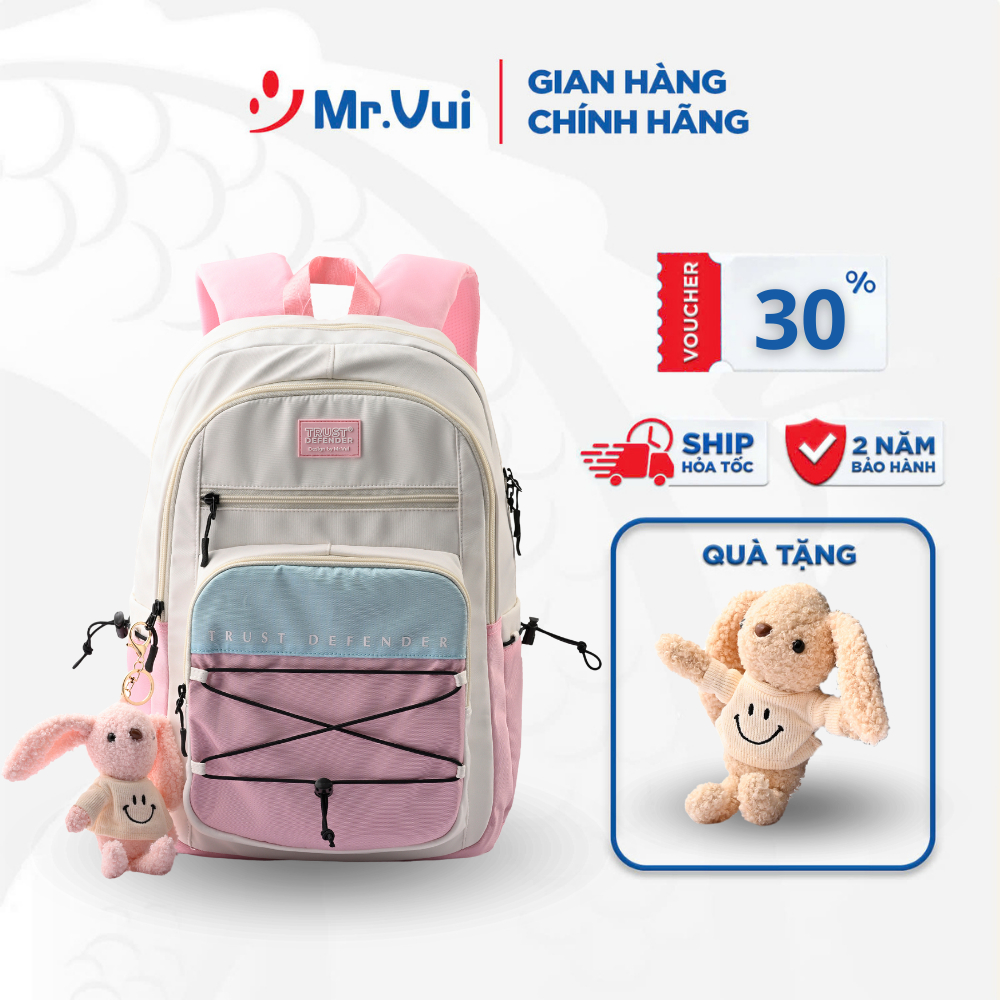 Ảnh Balo thời trang Mr Vui, cặp sinh viên học sinh cấp 2, cấp 3, nam nữ unisex style hàn quốc BLTEEN 988 1