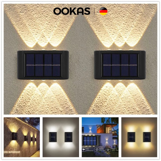 Ảnh 2 – OOKAS LED đèn tường năng lượng mặt trời chống nước Đèn trang trí tòa nhà, sân vườn, tường