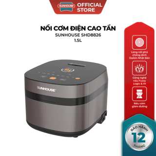 [Live] Nồi cơm điện cao tần 1.5L Sunhouse SHD8826 - 8 chức năng, cảm ứng - Lòng niêu 5 lớp - công nghệ nấu Fuzzi Logic
