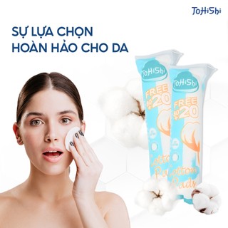 Combo 3 Túi Bông Tẩy Trang Tohishi Cotton Pads Mềm Mịn Dùng Cho Makeup & Skincare