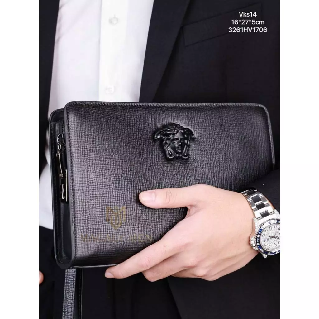 Ví Khóa Số, Ví Nam Cầm tay, Clutch Cầm Tay Nam Da Bò VKS14