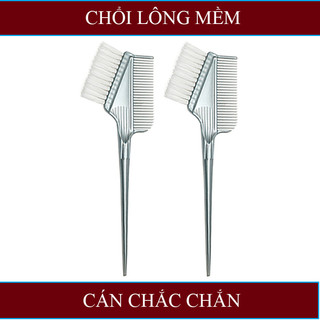 Chổi Nhuộm 2 Đầu Xám Lông Mềm Lược Nhuộm Tóc Cao Cấp Cho Salon