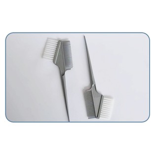 Chổi Nhuộm 2 Đầu Xám Lông Mềm Lược Nhuộm Tóc Cao Cấp Cho Salon