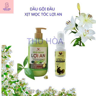 ComBo Dầu Gội Hỗ Trợ Gàu, Hỗ Trợ Rụng Tóc + Xịt Kích Thích Mọc Tóc Lợi An