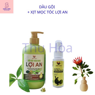 ComBo Dầu Gội Hỗ Trợ Gàu, Hỗ Trợ Rụng Tóc + Xịt Kích Thích Mọc Tóc Lợi An