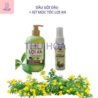 ComBo Dầu Gội Hỗ Trợ Gàu, Hỗ Trợ Rụng Tóc + Xịt Kích Thích Mọc Tóc Lợi An