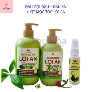 COMBO Dầu Gội + Dầu Xả + Xịt Kích Thích Mọc Tóc Lợi An - Hãng chính hãng