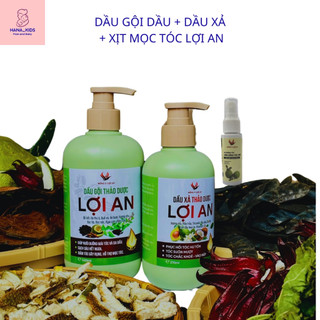 COMBO Dầu Gội + Dầu Xả + Xịt Kích Thích Mọc Tóc Lợi An - Hãng chính hãng