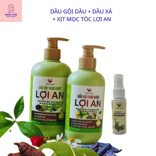 COMBO Dầu Gội + Dầu Xả + Xịt Kích Thích Mọc Tóc Lợi An - Hãng chính hãng