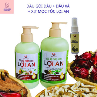 COMBO Dầu Gội + Dầu Xả + Xịt Kích Thích Mọc Tóc Lợi An - Hãng chính hãng