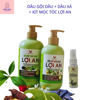 COMBO Dầu Gội + Dầu Xả + Xịt Kích Thích Mọc Tóc Lợi An Chính Hãng