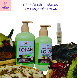 COMBO Dầu Gội + Dầu Xả + Xịt Kích Thích Mọc Tóc Lợi An Chính Hãng