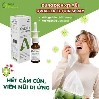 Xịt mũi Ovialler Spray - Làm sạch, thông thoáng, giảm hắt hơi, sổ mũi, viêm mũi dị ứng (chai 20ml)