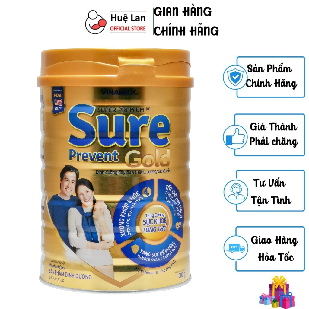 Sữa Bột Vinamilk Sure Prevent Gold - 900g (Dinh dưỡng đầy đủ và tăng ...