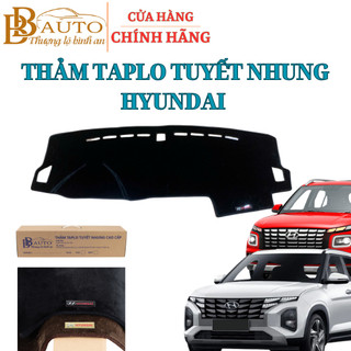 Thảm Taplo Tuyết Nhung Mịn Cao Cấp Ô Tô HYUNDAI Accent, Santafe, Tucson, I10, Creta, Elantra, Stargazer, Custin, Venue