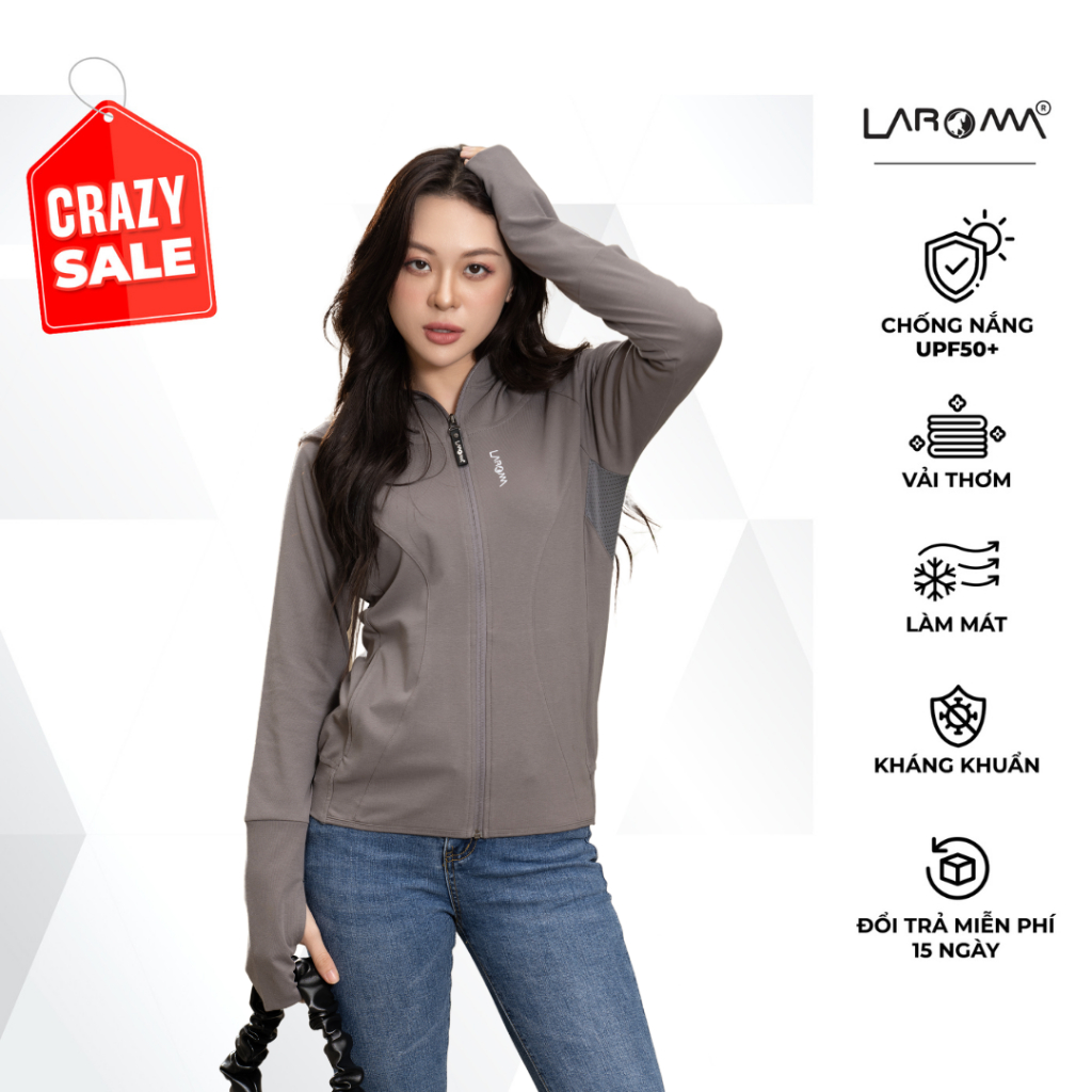 LAROMA Áo Chống Nắng Nữ Vải Cotton UV 1 lớp | UPF50+ | Vải Thơm | Làm Mát | Thoáng Khí | Thời Trang | BigBuy360 - bigbuy360.vn