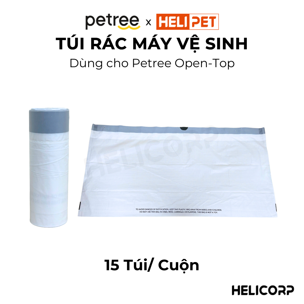 Ảnh Túi Rác HELIPET OPEN TOP Chuyên Dụng Cho Máy Dọn Vệ Sinh Tự Động Cho Mèo Size To 1