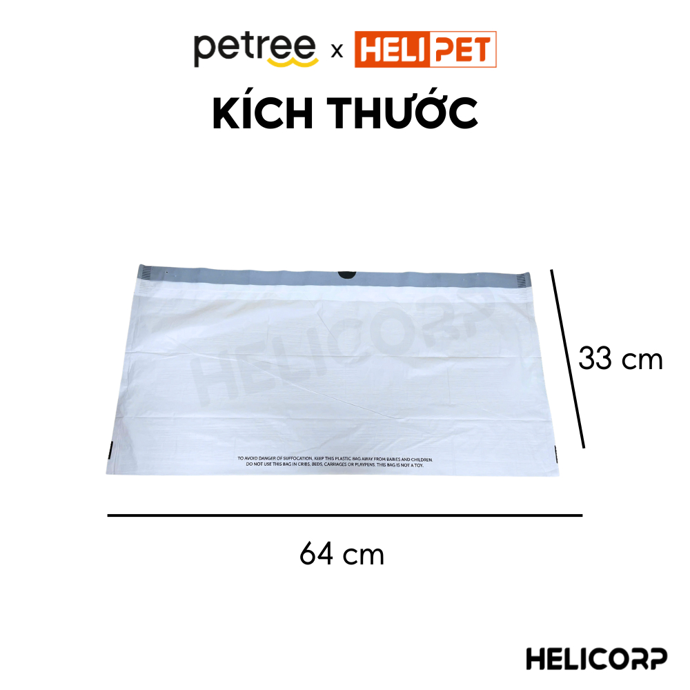 Ảnh Túi Rác HELIPET OPEN TOP Chuyên Dụng Cho Máy Dọn Vệ Sinh Tự Động Cho Mèo Size To 2