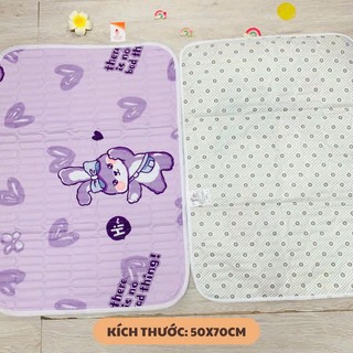Lót chống thấm chống trơn trượt 2 mặt kích thước 50x70cm, lót thay tả bỉm cho bé