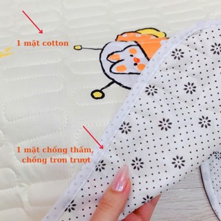 Lót chống thấm chống trơn trượt 2 mặt kích thước 50x70cm, lót thay tả bỉm cho bé