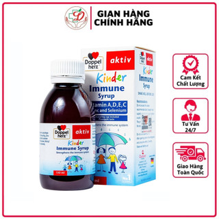 Siro Doppelherz Aktiv Kinder Immune hỗ trợ tăng cường đề kháng chai 150ml