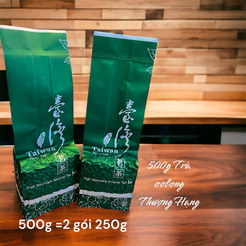 500g Trà OOLong Kim Tuyên (2 gói 250g)Tiền chát dịu hậu ngọt thanh đến nhanh nước trong xanh ánh vàng mộc sạch hoàn toàn