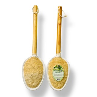Cây Kỳ Lưng Xơ Mướp KB Ecolife (Cán gỗ tròn)Làm Sạch Sâu Tẩy Da Chết, Không Chất Tẩy Trắng Độc Hại