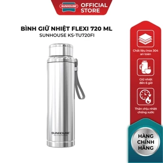 [Live] Bình giữ nhiệt Flexi 720 ml Sunhouse KS-TU720 - Inox 304 - Giữ nóng & lạnh tới 6h - Quai xách mềm tiện lợi