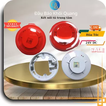 Đầu báo khói quang điện 24V DC kết nối tủ báo cháy trung tâm, thiết bị báo cháy báo khói CM WT32L, có kiểm định, Loại 1