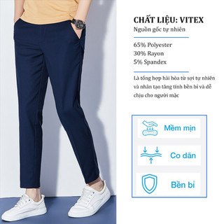 Quần Tây Nam HS HOÀNG SỰ GROUP Dáng Hàn Quốc Ống Côn Slimfit Công Sở Vải Tuyết Hàn Co Giãn Dày Dặn QA1