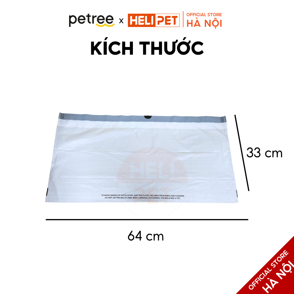 Ảnh [PHỤ KIỆN CHÍNH HÃNG] Túi Rác Máy Dọn Vệ Sinh Tự Động Cho Mèo PETREE Open Top Size To 2