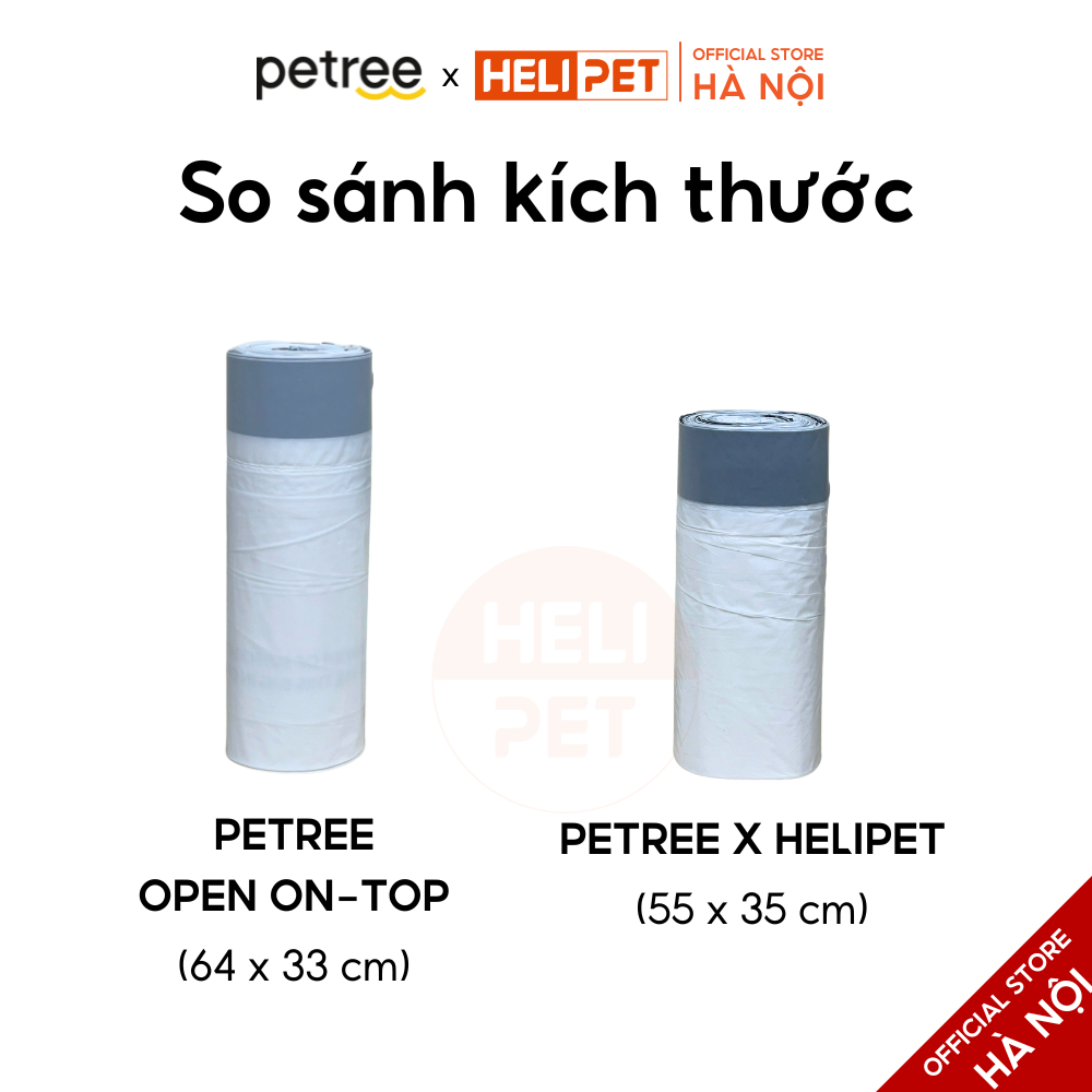 Ảnh [PHỤ KIỆN CHÍNH HÃNG] Túi Rác Máy Dọn Vệ Sinh Tự Động Cho Mèo PETREE Open Top Size To 4