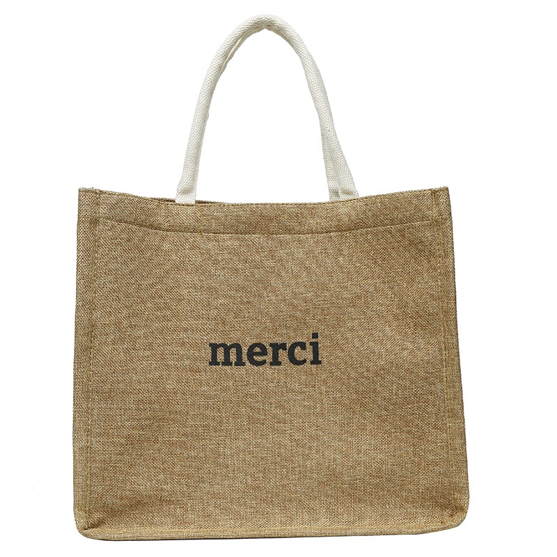 Túi Tote Cói Merci Loại 1 Size To Enjoy The Little Things Vintage  Phong Cách & Tiện Dụng