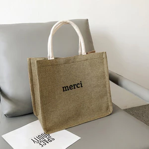 Túi Tote Cói Merci Loại 1 Size To Enjoy The Little Things Vintage Phong Cách & Tiện Dụng