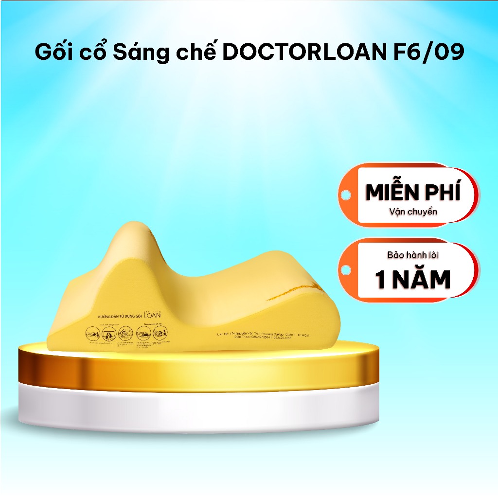 Ảnh GỐI CỔ SÁNG CHẾ DOCTORLOAN F6/09 bảo vệ đường cong sinh lý nắn chỉnh sai lệch đốt sống 1