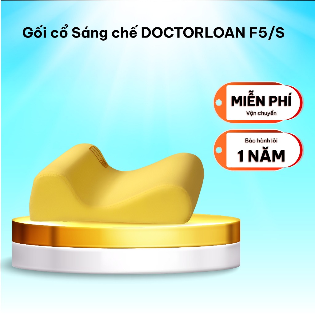 Ảnh GỐI CỔ SÁNG CHẾ F5 DoctorLoan bảo vệ đường cong sinh lý nắn chỉnh sai lệch đốt sống 1