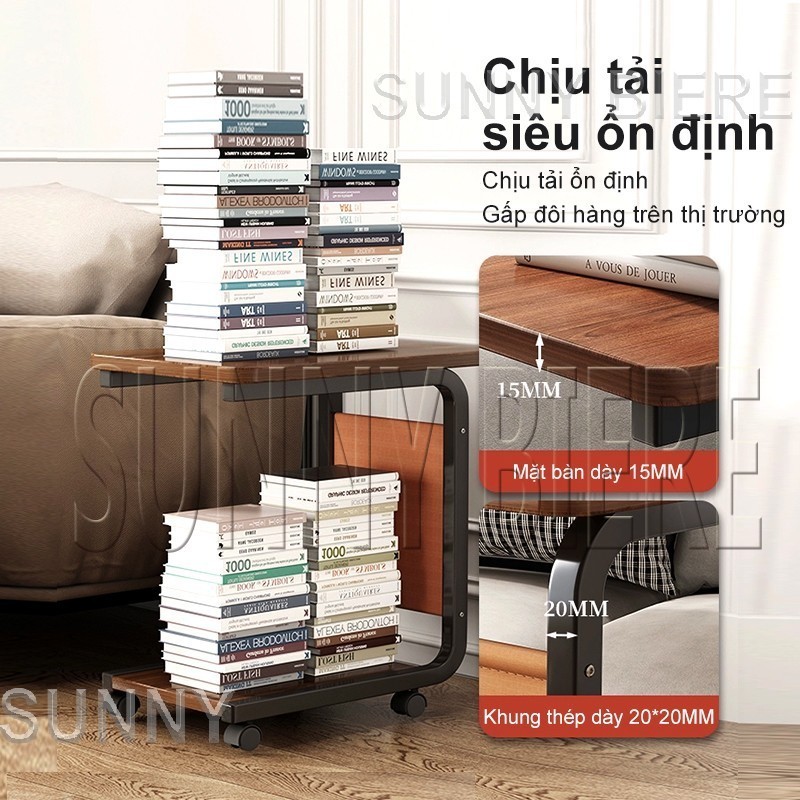 SUNNY Bàn Trà Sofa Di Động Có Bánh Xe - Bàn Kệ Đa Năng Bàn Ăn Mini Tiết Kiệm Diện Tích