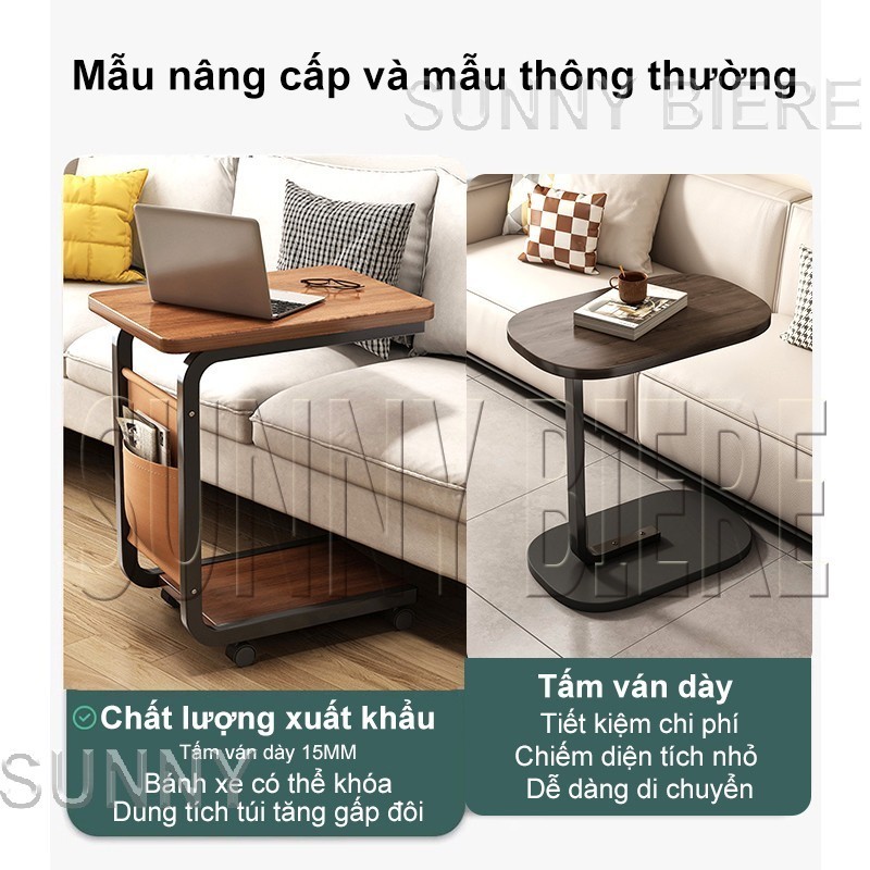 SUNNY Bàn Trà Sofa Di Động Có Bánh Xe - Bàn Kệ Đa Năng Bàn Ăn Mini Tiết Kiệm Diện Tích