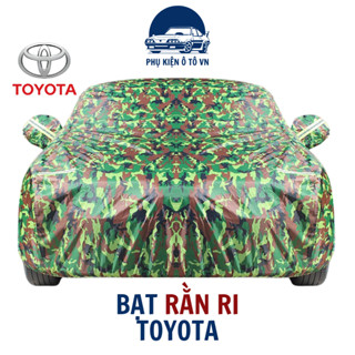 Bạt phủ xe ô tô TOYOTA Innova,Fortuner,Vios,Wigo,Raize,Camry,Altis,Rush,-bạt dù rằn ri cao cấp có khoá kéo cánh cửa