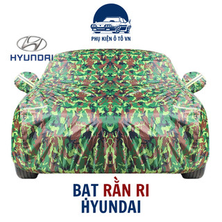 Bạt phủ ô tô Hyundai I10,Santafe,Accent,Kona,Tucson,Creta,Getz-vải dù rằn ri cao cấp,có khoá kéo cánh cửa